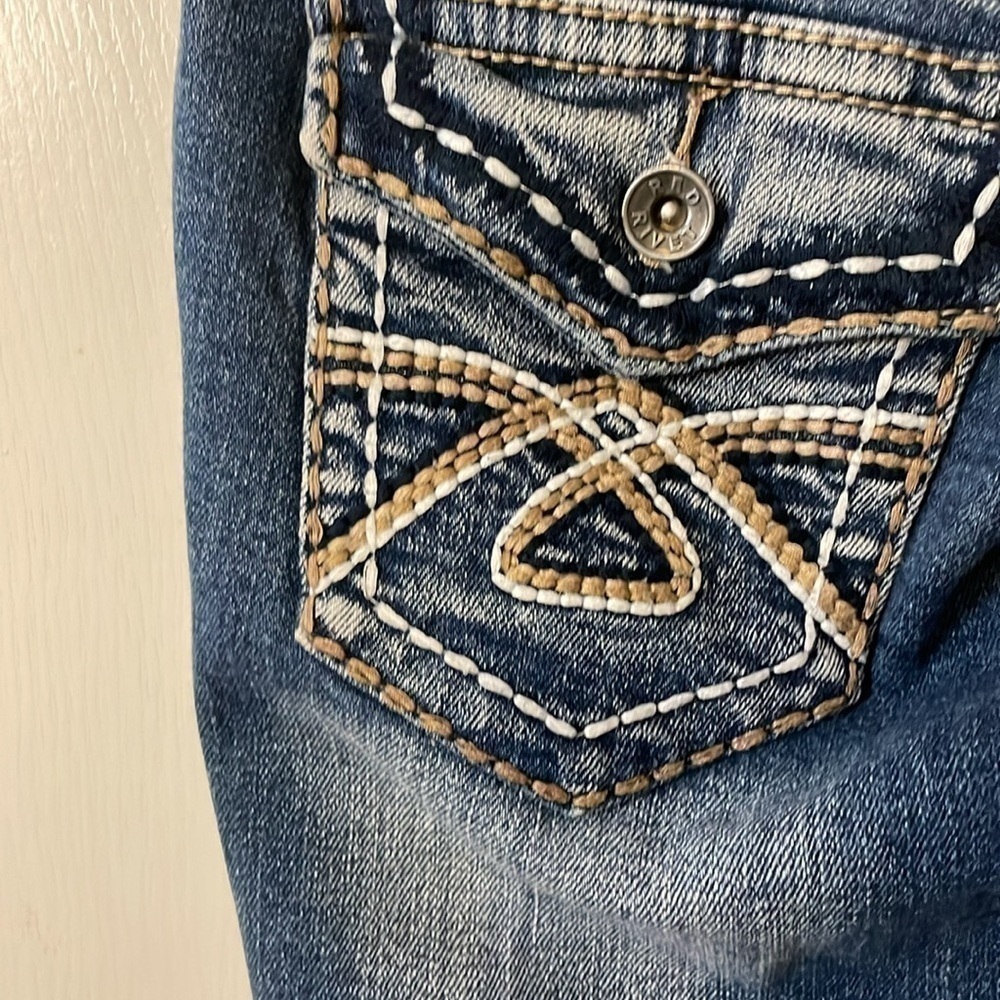 Red Rivet Jeans - Picture 6 of 7
